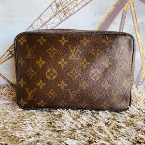 Louis Vuitton Trousse Toiletry Pouch Monogram 23 Brown Clutch